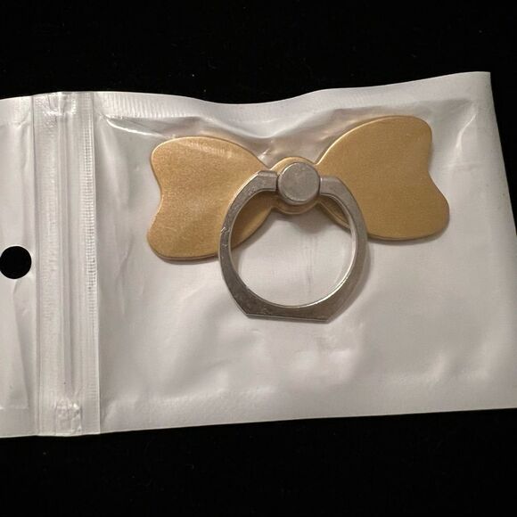 Cell Phone Finger BowKnot Holders set of 3 Pink Gold and Black - Picture 5 of 5